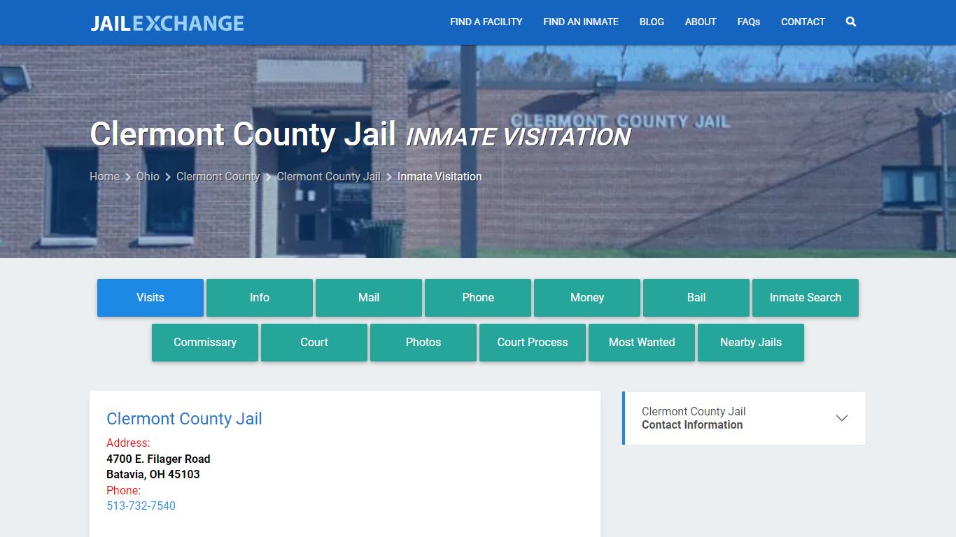 Inmate Visitation - Clermont County Jail, OH - Jail Exchange